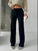 Fit comfort siyah salaş pantolon thumbnail 1