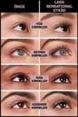 Maybelline New York Lash Sensational Yelpaze Etkili Suya Dayanıklı Siyah Maskara thumbnail 2