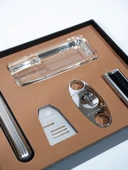 AlsepeteAvm Çakmak Kesici Tüp Küllük Sehpa Beşli Gümüş Puro Seti CST0268 thumbnail 4