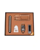 AlsepeteAvm Çakmak Kesici Tüp Küllük Sehpa Beşli Gümüş Puro Seti CST0268 thumbnail 1