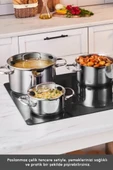 Burgaz 8 Parça Katlanabilir Kulplu ve Süzgeç Kapaklı Çelik Tencere Seti thumbnail 4