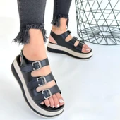 Jatay Siyah Cilt Sandalet thumbnail 4