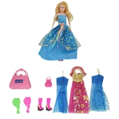 Bebek Yedek Elbiseli Ve Aksesuarlı - 1115-21 - Mavi thumbnail 2