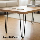 Sehpa ve Masa Ayağı 41 cm Dayanıklı Mobilya Destek Ayağı Yükseltici Ayak Modeli Siyah Metal 4'lü Set thumbnail 6