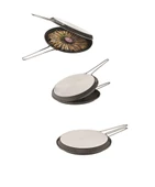 Papilla Redio 32 cm Çift Taraflı Balık Börek Hamsi Krep Menemen Tavası Yeşil thumbnail 4