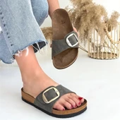 Zooy Yeşil Nubuk Terlik thumbnail 4