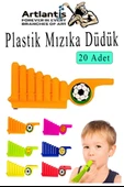 Mızıka Düdük 20 Adet Plastik Mızıka Plastik Düdük Nostalji Mızıka Oyuncak Karne Sınıf Çocuk Hediye thumbnail 1