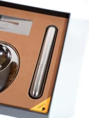 AlsepeteAvm Çakmak Kesici Tüp Küllük Sehpa Beşli Gümüş Puro Seti CST0263 thumbnail 3