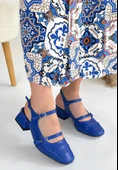 Doran Mavi Cilt Topuklu Ayakkabı thumbnail 1
