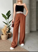 Flamlı kahve pantolon thumbnail 1