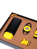 AlsepeteAvm Çakmak Kesici Küllük Sehpa Dörtlü Sarı – Siyah Puro Seti CST0266 thumbnail 3