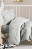 Kanz Jakarlı Müslin Bebek Nevresim Takımı Knz-013 Bear Gri thumbnail 2