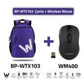 Classone BP-WTX103 Wtxpro Su Geçirmez Kumaş 15.6" Laptop Notebook Sırt Çantası + Kablosuz Mouse thumbnail 1