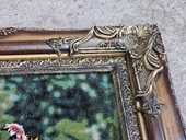 Bahar Çiçekleri Adlı İran Tebriz Halı Tablo 95x75cm - Duvar Halı Kilim Tablo thumbnail 7