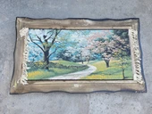 Pembe Yol Adlı İran Tebriz Halı Tablo 123x75cm - Duvar Halı Kilim Tablo thumbnail 10