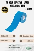 High Quality Waterproof Breathable Athletic Elastic Muscle Pain Kinesiology Tape Blue thumbnail 1