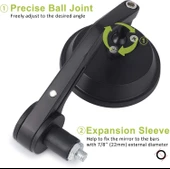 Modifiye Gidon Bağlantılı Oval Ayna Tk Siyah Cafe Racer thumbnail 4