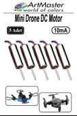 Mini Drone Motoru 5 Adet Çekirdeksiz Yüksek Hızlı Güçlü Deney Dc Dron Motoru Uçak Mini Drone Motoru Okul Helikopter thumbnail 1