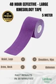 High Quality Waterproof Breathable Athletic Elastic Muscle Pain Kinesiology Tape Purple thumbnail 1