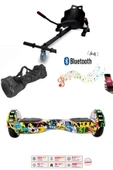 Elektrikli Kaykay Scooter Akıllı Denge Hoverboard + HoverKart + Çanta FULL LEDLİ EXTREM PAKET D01 - 1