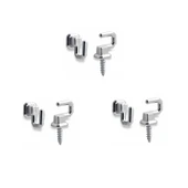 6 Adet Osena Anahtar Askısı Kanca Metal Krom Kod: 4147 thumbnail 1