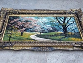 Pembe Yol Adlı İran Tebriz Halı Tablo 123x75cm - Duvar Halı Kilim Tablo thumbnail 8