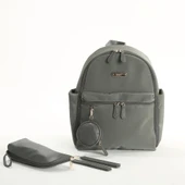 M&Y Diamond Anne Bebek Bakım Sırt Çantası 7345 Gri thumbnail 1