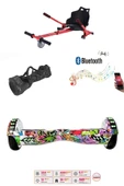 Elektrikli Kaykay Scooter Akıllı Denge Hoverboard + HoverKart + Çanta FULL LEDLİ EXTREM PAKET D04 - 1