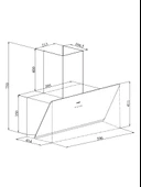 Silverline 3457 Soho Siyah Duvar Tipi Davlumbaz thumbnail 2