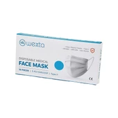 WEXTA BEYAZ 3 KATLI MEDİKAL CERRAHİ YÜZ MASKESİ 10PCS x 24 = 240 ADET (5314) - 1