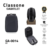 Classone GA-0014 Guntlet V1 Sert Kabuk Serisi 15.6 inch Uyumlu WTX Pro Su Geçirmez Kumaş Laptop Çantası -Gri thumbnail 8