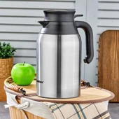 2LT 304 ÇELİK K MODEL TERMOS INOX SERİSİ12 SAAT SICAK - 24 SAAT SOĞUKÇİFT CONTALI KAPAK (5314) - 1