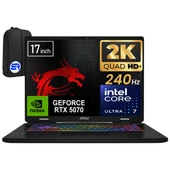 Msi Crosshaır 17 Hx Aı D2XWGKG-018XTREP6 Intel Core Ultra 7 255HX 32GB 2tb SSD RTX5070 17" W11 Pro Qhd+ 240Hz + Elektropasaj Çanta thumbnail 1
