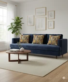 Sonbahar Çiçekleri Desenli Dijital Baskılı 2'li Kırlent 40 cm x 40 cm thumbnail 4