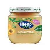 Hero Baby Organik Kayısı Muz Püresi Kavanoz Mama 120 Gr - 1