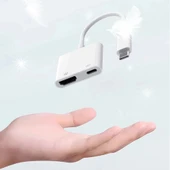 Zore Type-C to Type-C PD100W + HDMI 4K@30Hz 2in1 Adaptör thumbnail 6