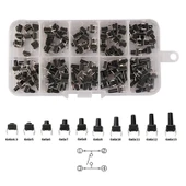 200 Adet 6x6mm Tact Buton Set 10 Farklı Yükseklikte 4 Pin Dokunmatik Anlık Basmalı Düğme Anahtar thumbnail 4