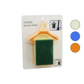 ASKI STANDLI RENKLİ PLASTİK - YAPIŞKANLI BULAŞIK SÜNGERİ 16X11X3.4CM (5314) - 1