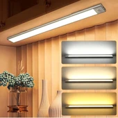 ShopyTech 50 cm Manyetik Şarjlı LED Dolap/Tezgâh Altı Lamba  Hareket Sensörlü 3 Renk Kısılabilir USB Type-C thumbnail 4