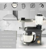 Yui M-200 Multi Fonksiyonel 1800 W 6 lt Gri Stand Mikser thumbnail 2