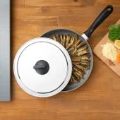 Emsan Rosa Balık Tavası 30 cm Granit Malzeme ile Antrasit Renk 1 Adet Tava thumbnail 2