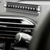 Alüminyum Kasa Siyah Renk Çevirmeli Araç Içi Telefon Numaratörü Park Oto Numaratörü (5314) - 5