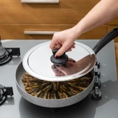 Emsan Rosa Balık Tavası 30 cm Granit Malzeme ile Antrasit Renk 1 Adet Tava thumbnail 3