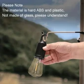 Rustik Taşınabilir Şarjlı Tasarruflu Ampul 10W Led Lamba Type-c Şarj Askılı Asma Aydınlatma T020 (5314) - 5