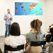 Renkli Atlas Dünya Haritası Manyetik Yapıştırıcı Gerektirmeyen Duvar Stickerı 118 CM * 56 CM (5314) - 4