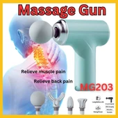 Masaj Tabancası Darbeli Titreşimli 4 Başlıklı Profesyonel Şarjlı Mini Masaj Aleti (5314) - 4