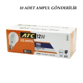 10 ADET ATC 12W=80W E27 BEYAZ=6500K LED AMPUL LAMBA 1150 LÜMEN 15.000 SAAT ÖMÜR (5314) - 2