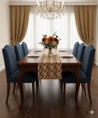 Sonbahar Ağaçları Desenli Dijital Baskılı Runner 140 cm x 45 cm thumbnail 7