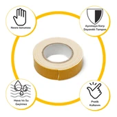 Çok Amaçlı Tüm Yüzeylerde Kullanıma Uygun Beyaz Çift Taraflı Köpük Sünger Montaj Bant (5314) - 4