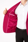 Plus Scorpion Fuşya Erkek Slim Fit Tek Düğmeli Blazer Ceket – Astarlı, Şık ve Modern Kesim thumbnail 6